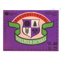 Этикетка пива Vallbier-Dunkel Германия П829