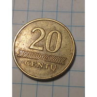 20 центов Литва 1999 год