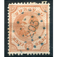Нидерландские колонии - Кюрасао - 1876/89г. - король Вильгельм III, 25 с - 1 марка - гашёная. #3-WB-69-A-1