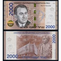 Армения 2000 драмов 2018 г. (P-W62a, UNC) [Серия БА] Армения 2 000 драм 2018 г.
