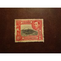 Британская колония Кения , Уганда, Танганьика 1938/43 гг.Король Георг VI и гора Килиманджаро./19а/