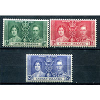 Британские колонии - Каймановы острова - 1937г. - коронация короля Георга VI и королевы Елизаветы - 3 марки - полная серия, MLH [Mi 98-100]. #2-Bc-38-A-1