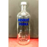 Бутылка от Водки ABSOLUT * АБСОЛЮТ * Швеция * с Пробкой * объём 1 литр * высота 28 см * диаметр 8.5 см * (3)