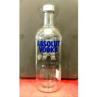 Бутылка от Водки ABSOLUT * АБСОЛЮТ * Швеция * с Пробкой * объём 1 литр * высота 28 см * диаметр 8.5 см * (3)