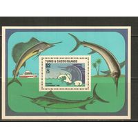 Тёркс и Кайкос-1988(Мих.,БЛ.73) , **  ,  Морская  Фауна ,Рыбы