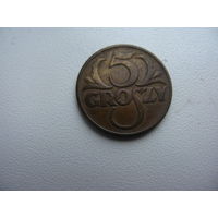 Польша 5 грошей  1937