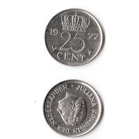 25 центов Нидерланды 1977 года