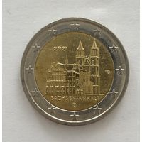 2 евро Германия 2021 Саксония-Ангальт F