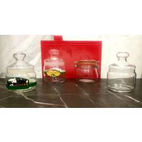 Банки для Сыпучих Продуктов * Герметичные Крышки * Стекло * Объём - по 0.5 литра