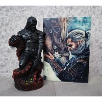 Статуэтка Ведьмак Геральт из Ривии. Гипс, детализация