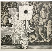 Шарангович Василий Петрович. "Мишень",1984г. Из серии"Памяти огненных деревень",размер 44,5 х34см.