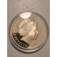 2014 Guernsey 50 pence gold plated