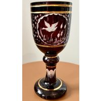 Хрустальный кубок Бидермаер Богемия вторая половина 20в