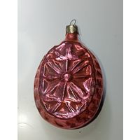 Ёлочная игрушка  -  Снежинка . СССР  . Стекло .