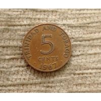 Werty71 Тринидад и Тобаго 5 центов 1967 Старый вариант