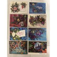 Открытки СССР Новогодние художник Дергилев