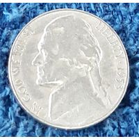 5 центов 1953 США МД Денвер