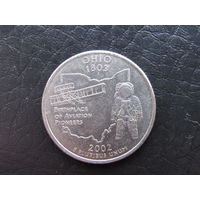 1\4 доллара,2002 Огайо. США.