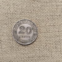 Малайя 20 центов 1948 Георг VI