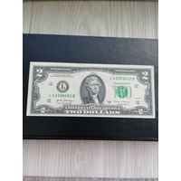 США 2 доллара 2017 UNC с рубля