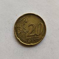 Италия 20 евроцентов 2002 г.