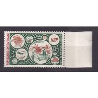 1976 ЦАР 423 ВПС - Всемирный день почты, Самолет, Автомобиль 1,70 евро