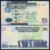 Ливия 20 долларов 2009 год, UNC "Пямятная - все лидеры Африки"