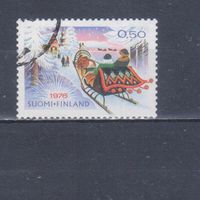 [2381] Финляндия 1976. Рождество.Новый год. Одиночный выпуск.Гашеная марка.