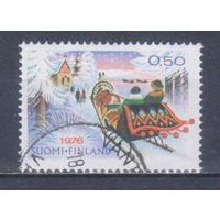 [2381] Финляндия 1976. Рождество.Новый год. Одиночный выпуск.Гашеная марка.