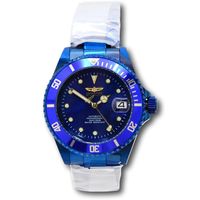 Редкие часы Invicta Pro Diver Automatic Blue Label, новые. Механика, оксидированные корпус и браслет. Водозащита WR 200 м по ISO 22810.
