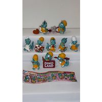 Полная коллекция Динозавры строители. ДВЕ ОЧЕНЬ РЕДКИЕ ВАРИАНТНЫЕ ФИГУРКИ. Идеальное Коллекционное состояние. Оригинальный вкладыш.