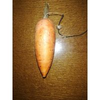 Елочная игрушка морковь папье маше ссср