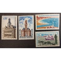 Франция. 1967**. Mi1591-1594**.  Туристические маршруты. Полная серия.