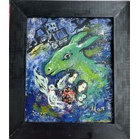 Панно на картоне акрил