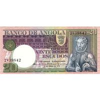 Ангола 20 кванза образца 1973 года UNC p104 редкая