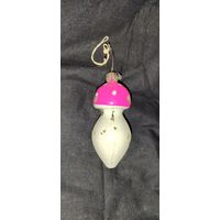 Елочная игрушка СССР. Мухомор.