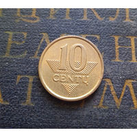 10 центов 1998 Литва #13 XF