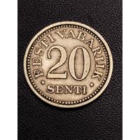 20 центов 1935. Хорошее состояние. С 1 рубля.