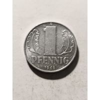 ГДР 1 пфенинг 1968