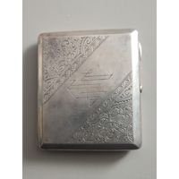 Портсигар серебряный  1927-1955-е годы. Винтаж .