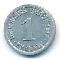 Германия 1 пфенниг 1917 год E _состояние ХF
