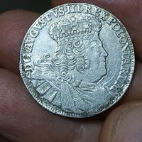 Орт(18 грош) 1756 г. Польша.Серебро.