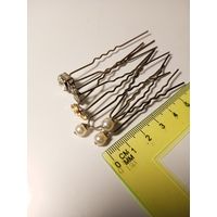 Заколки-невидимки для волос со стразами