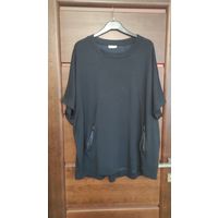 Стильная блуза на 66-68 размер, супер модель, современная, отлично сидит на фигуре, все продумано до мелочей, стройнит. Состав 50 модал, 45 хлопка. Замеры: ПОгруди 78 см, ПОниз 69 см, длина впереди 74