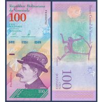 Венесуэла, 100 боливаров 2018 г, P-106 18.05.2018 (номинация IBNS 2018, политик Самора Эсекиель), UNC