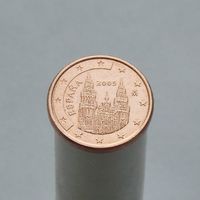 Испания 1 евроцент 2005 (1-ый тип)