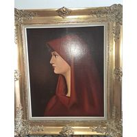 Старинная картина.  Холст масло. Подпись художника.