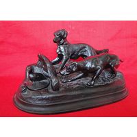 "Охота на куропатку". Чернильница. Касли. Собаки. (1986 г., СССР).