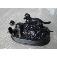 "Охота на куропатку". Чернильница. Касли. Собаки. (1986 г., СССР).