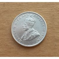 Стрейтс Сетлментс, 10 центов 1927 г., серебро 0.600, Георг V (1910-1936)